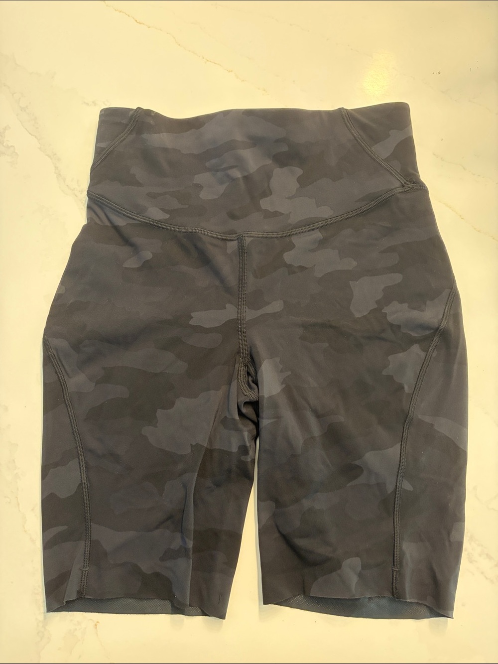 lululemon Gray Camo Bike Shorts